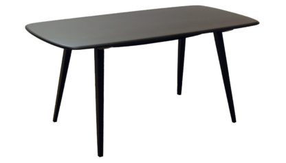 An Image of Ercol Originals Plank Dining Table 4-6 Seater Black