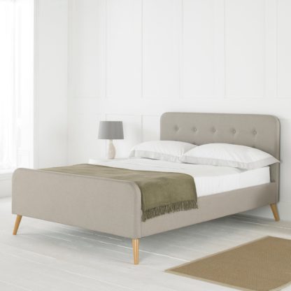 An Image of Renee Bed Frame Oatmeal (Brown)