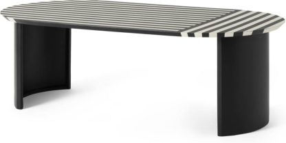 An Image of Noorali Coffee table, Black & White Resin
