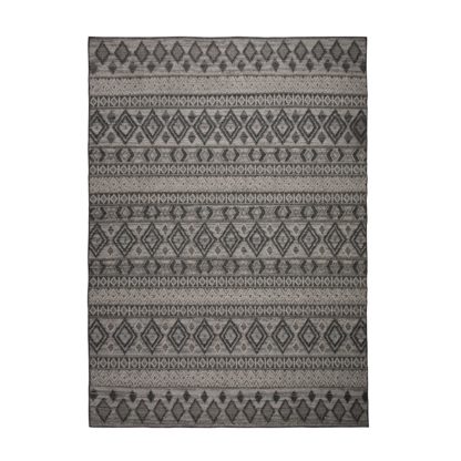 729b5f47a96cb4fe11f0b60fa624ad241cf3a61c520d16e5c242b9bf53e91f49.jpg An Image of Herne Geometric Rug Grey, Beige and White