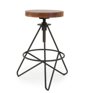 An Image of Emilia Bar Stool Black and Brown