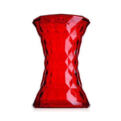 An Image of Kartell Stone Stool Crystal W30 X H45 cm