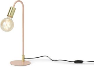 An Image of Octavia Table Lamp, Pink & Brass