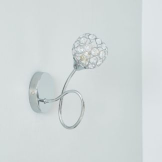 An Image of Portia Acrylic Beaded Wall Light Chrome