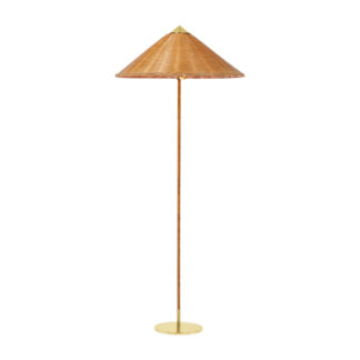 An Image of Gubi 9602 Floor Lamp Wicker Shade