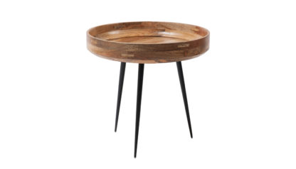 An Image of Mater Bowl Table Small Black Stained Mango Wood