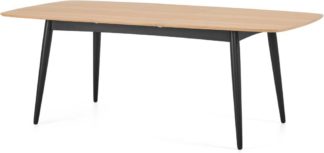 An Image of Deauville 6-8 Seat Extending Dining Table, Oak & Charcoal Black