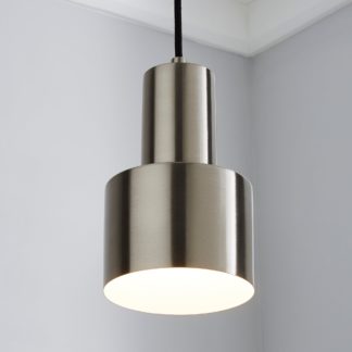 An Image of Cole Brushed Metal Pendant Ceiling Fitting Silver