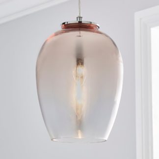 An Image of Seychelles Blush Pink Pendant Ceiling Fitting Blush