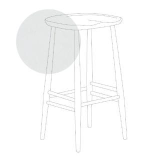 An Image of Ercol Originals Bar Stool Low Colour Finish White