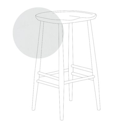 An Image of Ercol Originals Bar Stool Low Colour Finish White