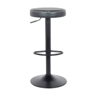 An Image of Venice Round Bar Stool Black