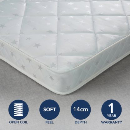 An Image of Fogarty Little Sleepers Anti Allergy Open Coil Mattress White