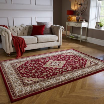 An Image of Antalya Traditional Rug Red, Yellow and Black