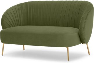 An Image of Ilana 2 Seater Sofa, Fir Green Velvet
