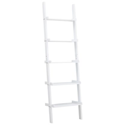 An Image of Large Ladder Shelving Unit White