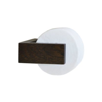 An Image of Wireworks Dark Oak Toilet Roll Holder