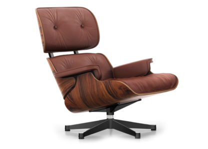 An Image of Vitra Classic Eames Lounge Chair in Santos Palisander & Brandy Leather