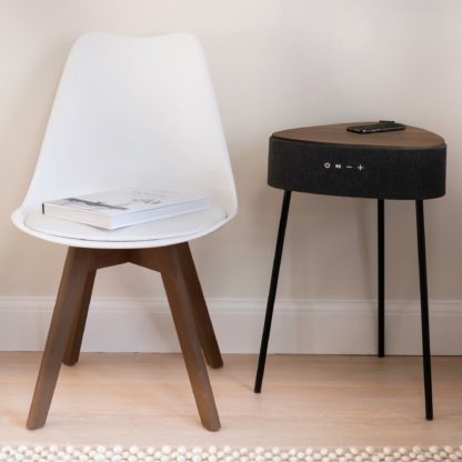 An Image of Riva Smart Side Table White and Brown