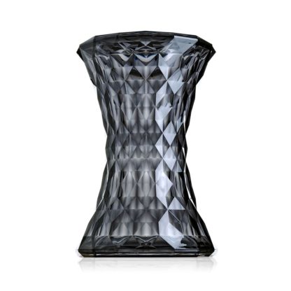 An Image of Kartell Stone Stool Crystal W30 X H45 cm