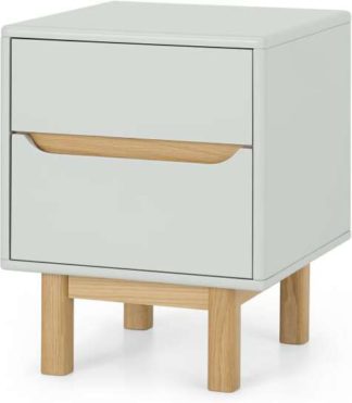 An Image of Jayden Bedside Table, Grey & Oak