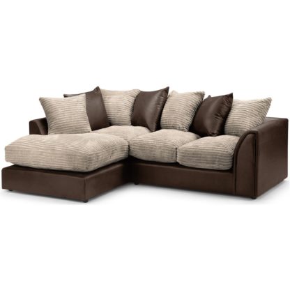 An Image of Byron Right Hand Corner Sofa Brown