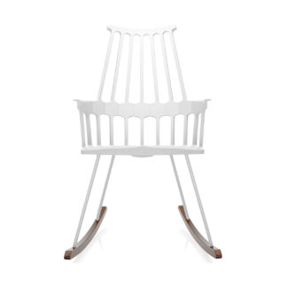 An Image of Kartell Comback Rocking Chair White/Wood