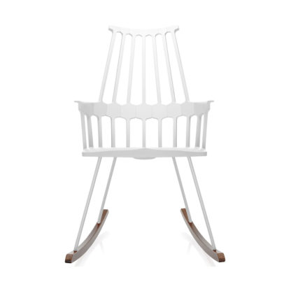 An Image of Kartell Comback Rocking Chair White/Wood