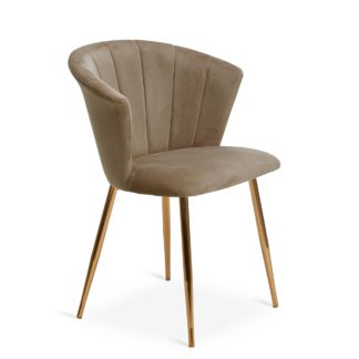 An Image of Kendall Chair Mink Velvet Mink