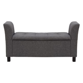 An Image of Verona Fabric Charcoal Window Seat Charcoal