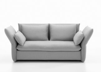 An Image of Vitra Mariposa 2-Seater Sofa Dumet Pebble