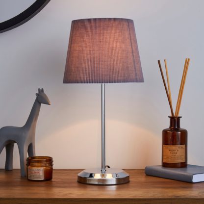 An Image of Jali Charcoal Table Lamp Charcoal