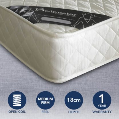 An Image of Diamond Medium Microcoil Mattress White