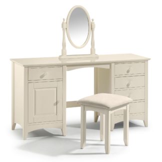 An Image of Cameo Stone White Dressing Table White