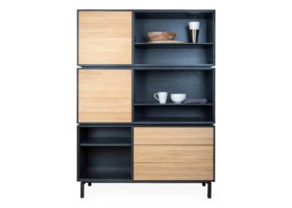 An Image of Ercol Modulo Sideboard Black and Oak