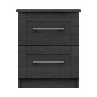 An Image of Ethan Graphite 2 Drawer Bedside Grey