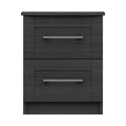 An Image of Ethan Graphite 2 Drawer Bedside Grey