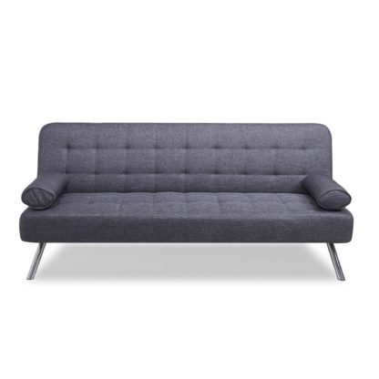 An Image of Tobi Fabric Sofa Bed Black