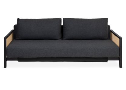 An Image of Heal's Cane Sofa Bed Dessin Dark Grey