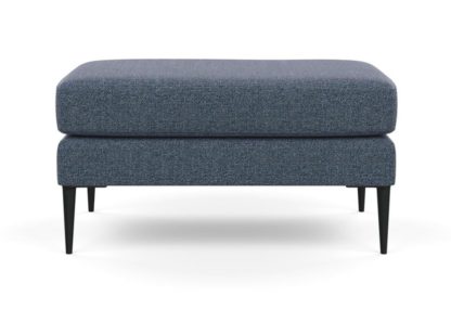 An Image of Heal's Brunel Footstool Smart Velvet Green