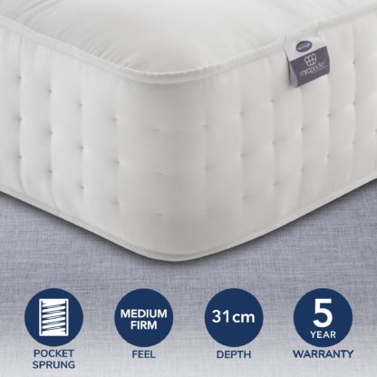 An Image of Silentnight 2800 Pocket Natural Ortho Mattress White