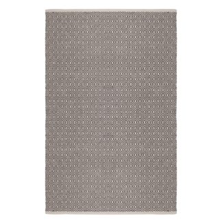 An Image of Grey Diamond Geometric Weave Rug Grey