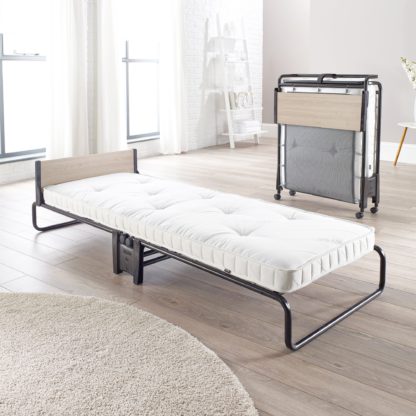 An Image of Revolution Folding Bed Frame with Mattress Black