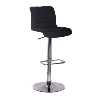 An Image of Vigo Bar Stool Black Fabric Black