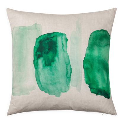 An Image of Heal's Painterly Cushion Green 45cm x 45cm