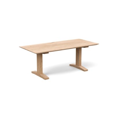 An Image of Heal's Lisbon Table 220x100cm Smoked Oiled Oak Straight Edge Not Filled