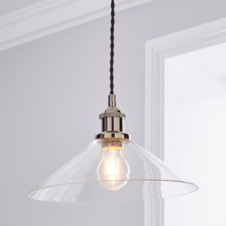 An Image of Dorma Purity Nickson 1 Light Pendant Ceiling Fitting Nickel