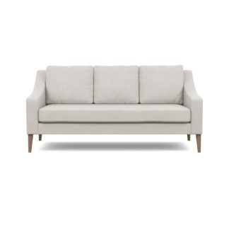 An Image of Heal's Richmond 3 Seater Sofa Capelo Linen-Cotton Sea Salt Walnut Feet