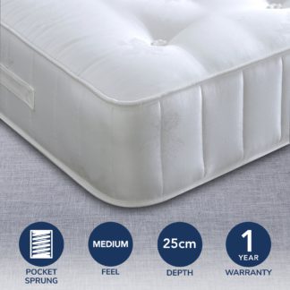 An Image of Bedmaster Signature Crystal 1400 Tufted Mattress White