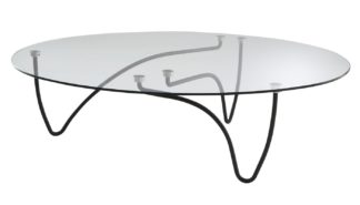 An Image of Ligne Roset Rythme Low Table Black